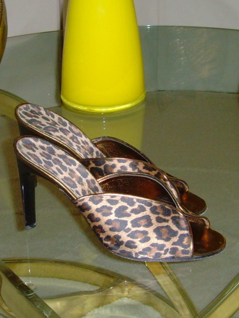 ORIGINE Leopard Print and Metallic Mules - Picture 6 of 15